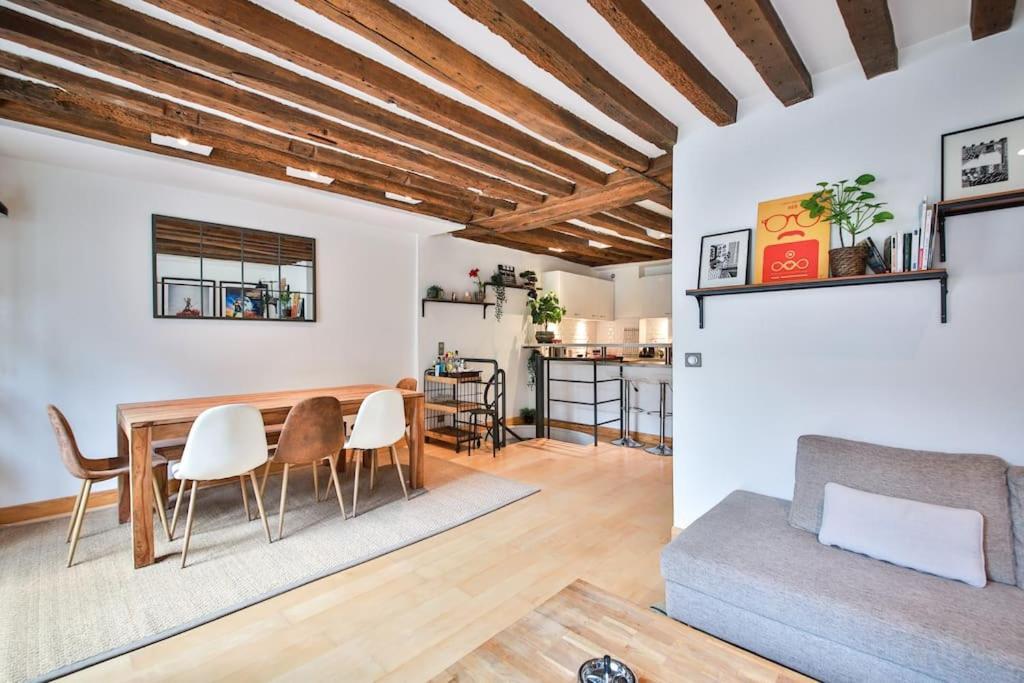 Ferienwohnung Typical Parisian Duplex#4Pers#Le Marais Exterior foto