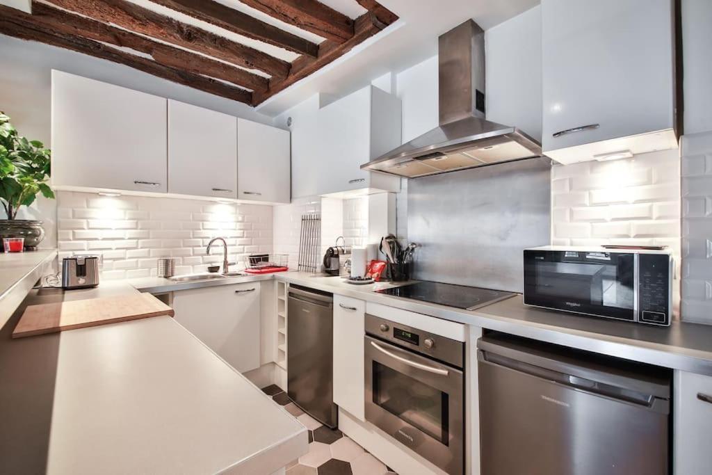 Ferienwohnung Typical Parisian Duplex#4Pers#Le Marais Exterior foto