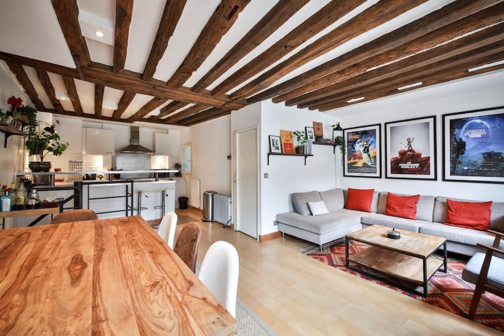 Ferienwohnung Typical Parisian Duplex#4Pers#Le Marais Exterior foto