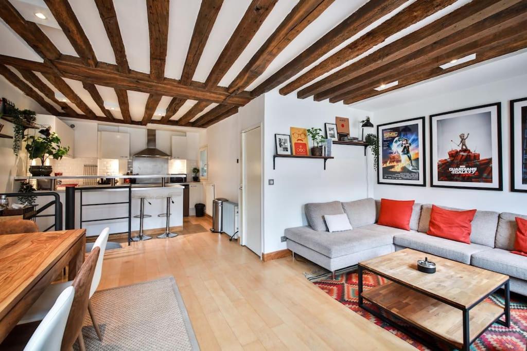 Ferienwohnung Typical Parisian Duplex#4Pers#Le Marais Exterior foto