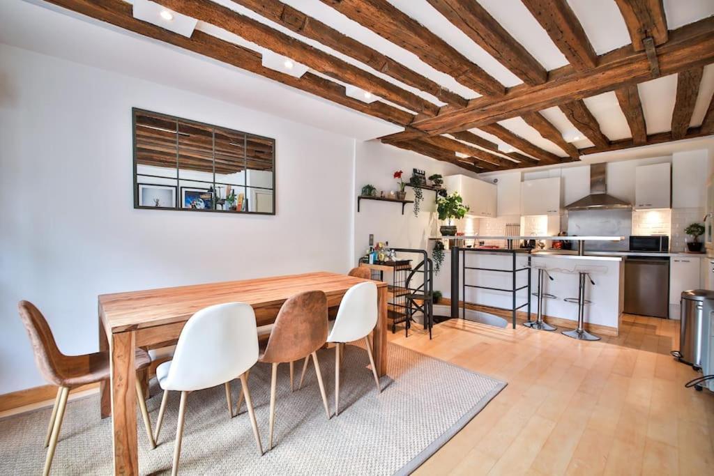 Ferienwohnung Typical Parisian Duplex#4Pers#Le Marais Exterior foto